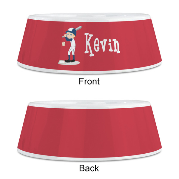 Baseball Plastic Pet Bowls - Medium - APPROVAL