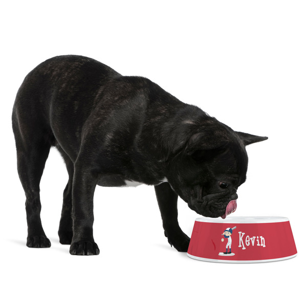 Baseball Plastic Pet Bowls - Medium - LIFESTYLE