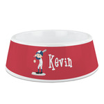 Baseball Plastic Dog Bowl - Medium (Personalized)