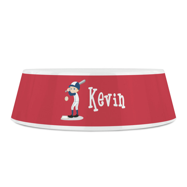 Baseball Plastic Pet Bowls - Small - FRONT