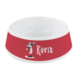 Baseball Plastic Dog Bowl - Small (Personalized)