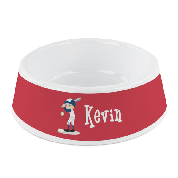 Custom Baseball Plastic Dog Bowl - Small (Personalized)