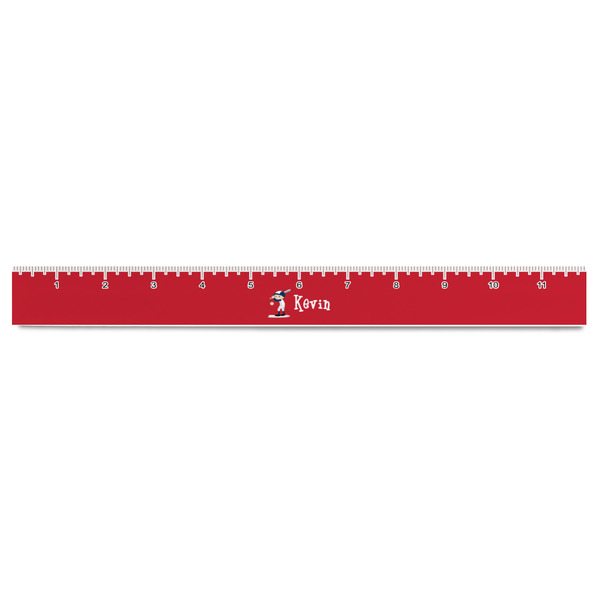 Baseball Plastic Ruler - 12" - FRONT