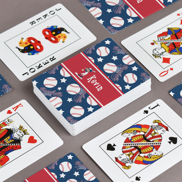 Baseball Playing Cards - Front & Back View