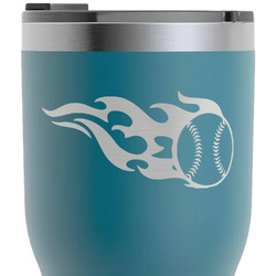 Baseball RTIC Tumbler - Dark Teal - Laser Engraved - Double-Sided (Personalized)