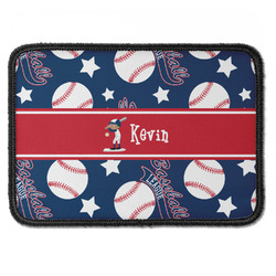Baseball Iron On Rectangle Patch w/ Name or Text