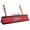 Baseball Red Mahogany Nameplate with Business Card Holder (Personalized)