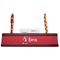 Baseball Red Mahogany Nameplates with Business Card Holder - Straight
