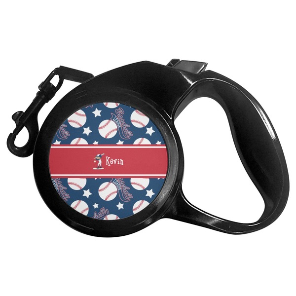 Custom Baseball Retractable Dog Leash - Small (Personalized)