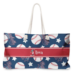 Baseball Large Tote Bag with Rope Handles (Personalized)