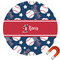 Baseball Round Car Magnet - 10" (Personalized)
