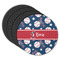 Baseball Round Rubber Backed Coasters - Set of 4 (Personalized)