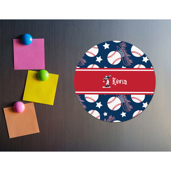 Baseball Round Fridge Magnet - LIFESTYLE