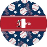 Baseball Round Light Switch Cover (Personalized)