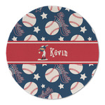Baseball Round Linen Placemat (Personalized)