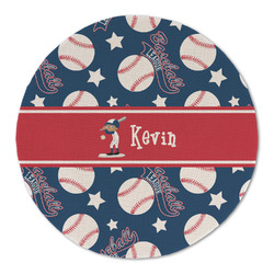 Baseball Round Linen Placemat - Single Sided (Personalized)