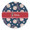 Baseball Round Linen Placemats - FRONT (Single Sided)