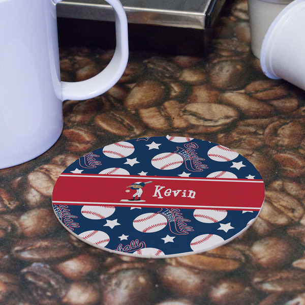 Baseball Round Paper Coaster - Front