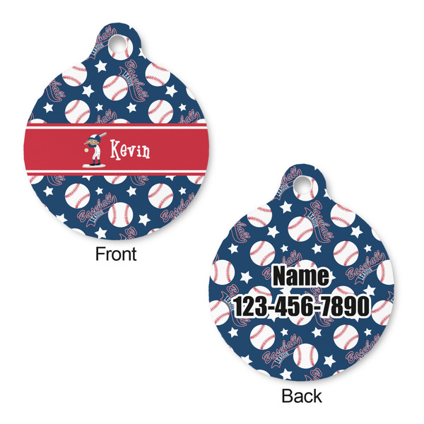 Baseball Round Pet ID Tag - Large - Approval