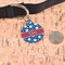 Baseball Round Pet ID Tag - Large - In Context