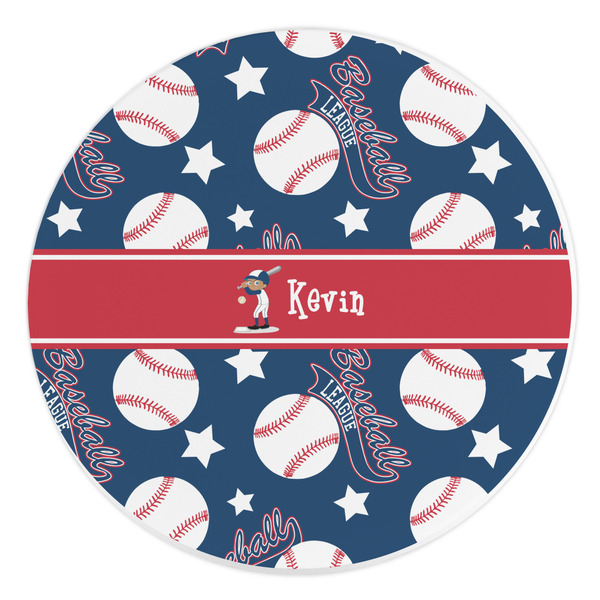 Custom Baseball Round Stone Trivet (Personalized)