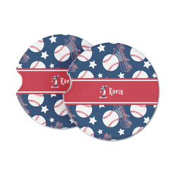 Baseball Sandstone Car Coasters (Personalized)