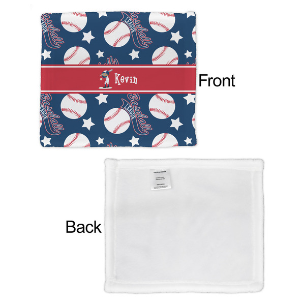Baseball Security Blanket - Front & White Back View