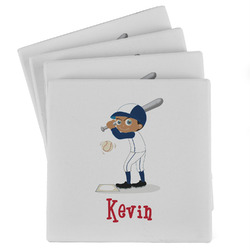Baseball Absorbent Stone Coasters - Set of 4 (Personalized)
