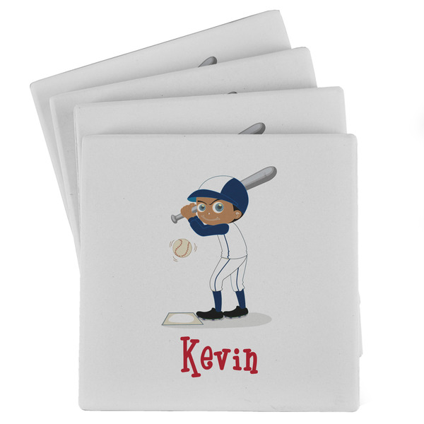 Custom Baseball Absorbent Stone Coasters - Set of 4 (Personalized)