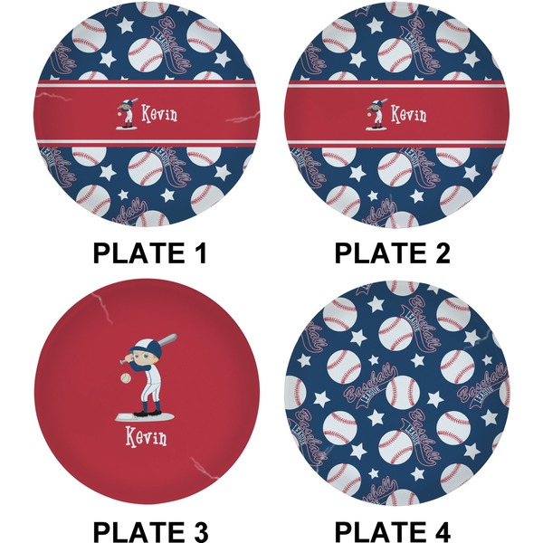 Baseball Set of Lunch / Dinner Plates (Approval)