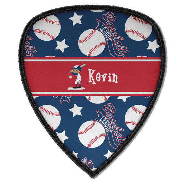 Custom Baseball Iron on Shield Patch A w/ Name or Text