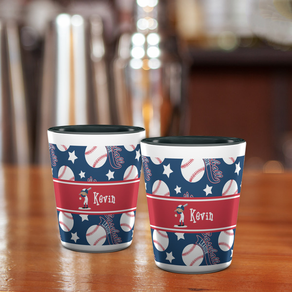 Baseball Shot Glass - Two Tone - LIFESTYLE