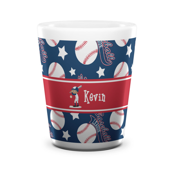 Baseball Shot Glass - White - FRONT