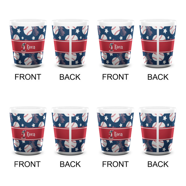 Baseball Shot Glass - White - Set of 4 - APPROVAL