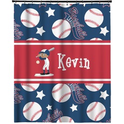 Baseball Extra Long Shower Curtain - 70"x84" (Personalized)
