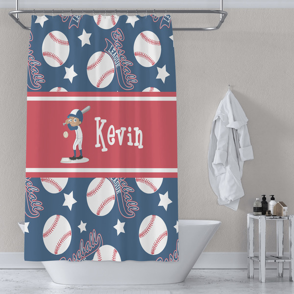 Baseball Shower Curtain Lifestyle