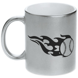 Baseball Metallic Silver Mug (Personalized)