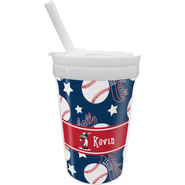 Custom Baseball Sippy Cup with Straw (Personalized)