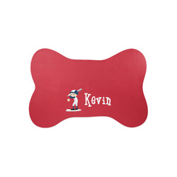 Baseball Bone Shaped Dog Food Mat (Small) (Personalized)