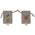 Baseball Small Burlap Gift Bag - Front & Back (Personalized)
