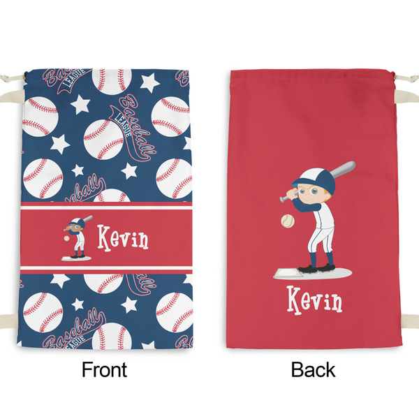 Baseball Small Laundry Bag - Front & Back View