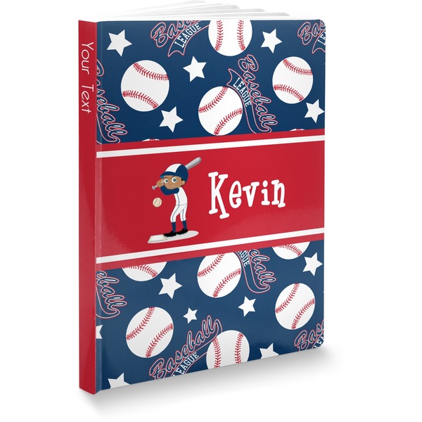Custom Baseball Softbound Notebook - 5.75" x 8" (Personalized)
