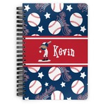 Baseball Spiral Notebook - 7x10 w/ Name or Text
