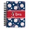 Baseball Spiral Notebook - 5x7 w/ Name or Text