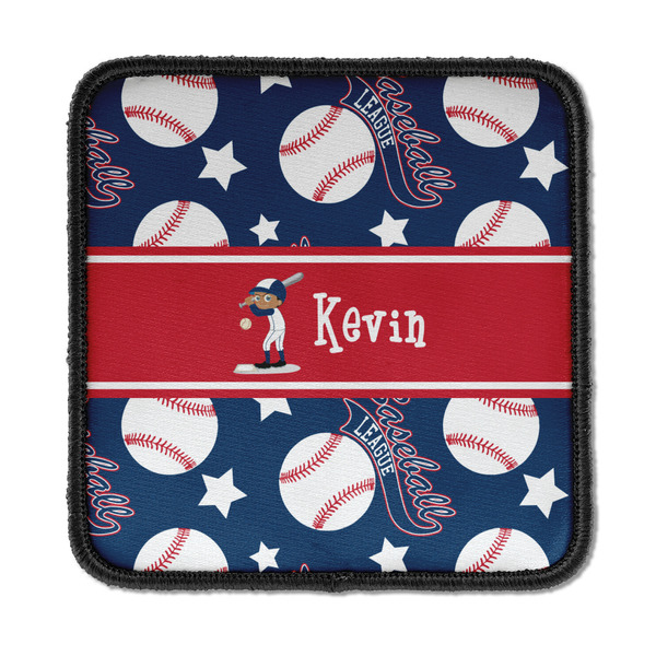 Custom Baseball Iron On Square Patch w/ Name or Text