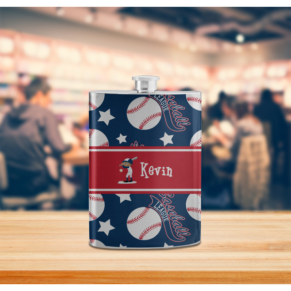 Baseball Stainless Steel Flask - LIFESTYLE 2