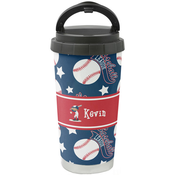 Custom Baseball Stainless Steel Coffee Tumbler (Personalized)