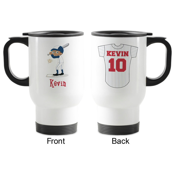 Baseball Stainless Steel Travel Mug with Handle - Apvl