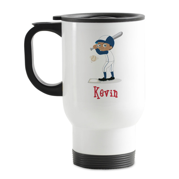 Custom Baseball Stainless Steel Travel Mug with Handle