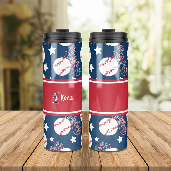 Baseball Stainless Steel Tumbler - Lifestyle